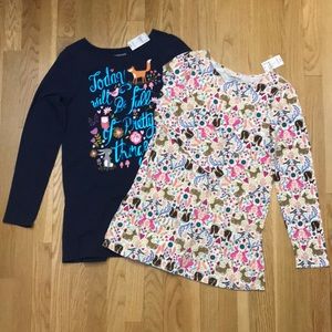 2-for-1 Bundle: Patterned Long Animal-themed Tops